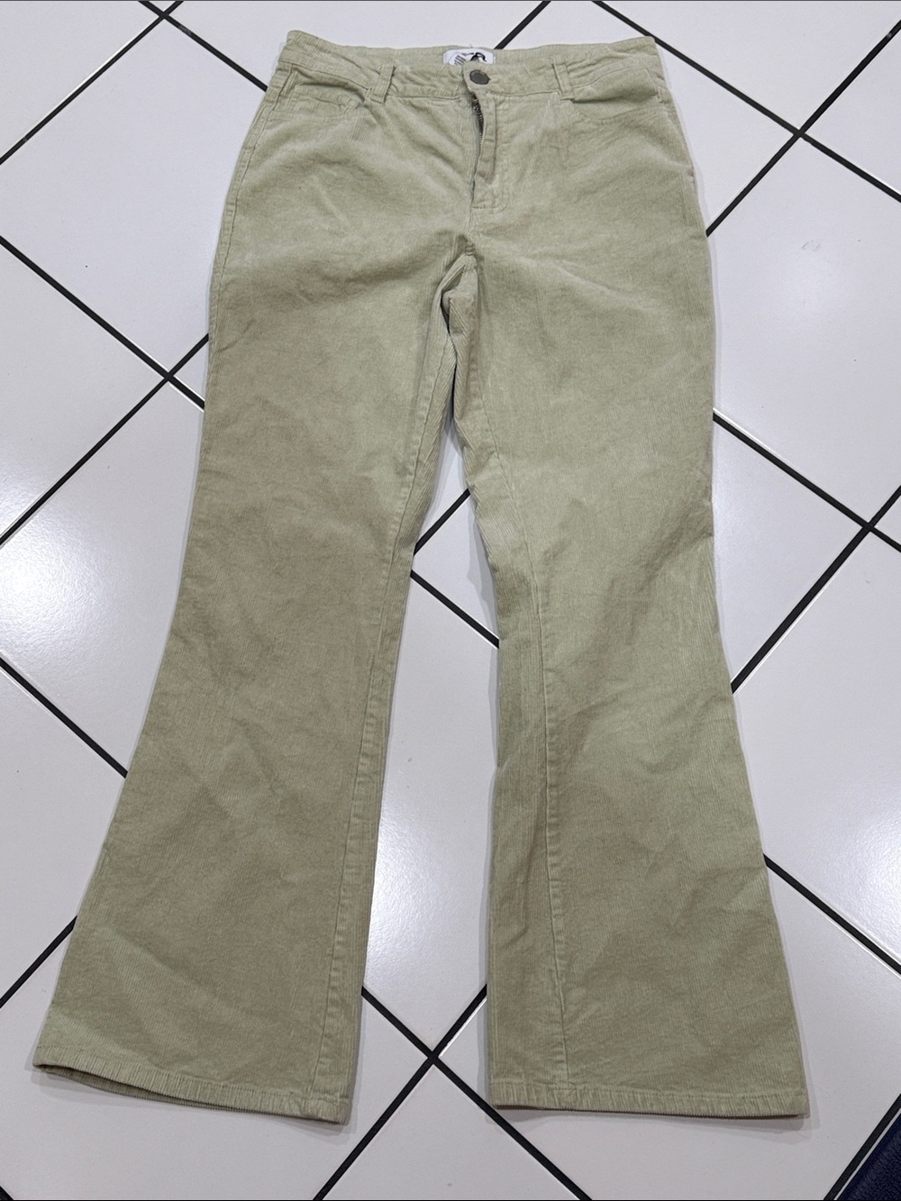 RSQ Women's pistachio Green Corduroy Flare Jeans